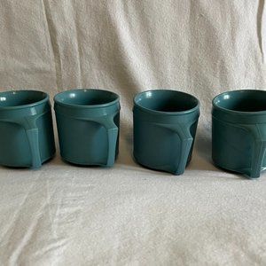 4 – Vintage Cornflower Blue Aladdin Mugs/Cups